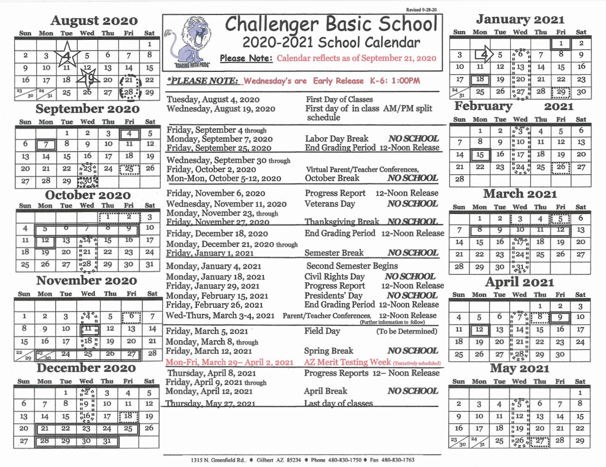 Calendar Challenger Basic